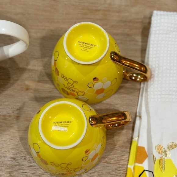 NWOT Paper Source Hello Honey Queen Bee Tea Set Bundle Collection, Set of 5 - Picture 11 of 16